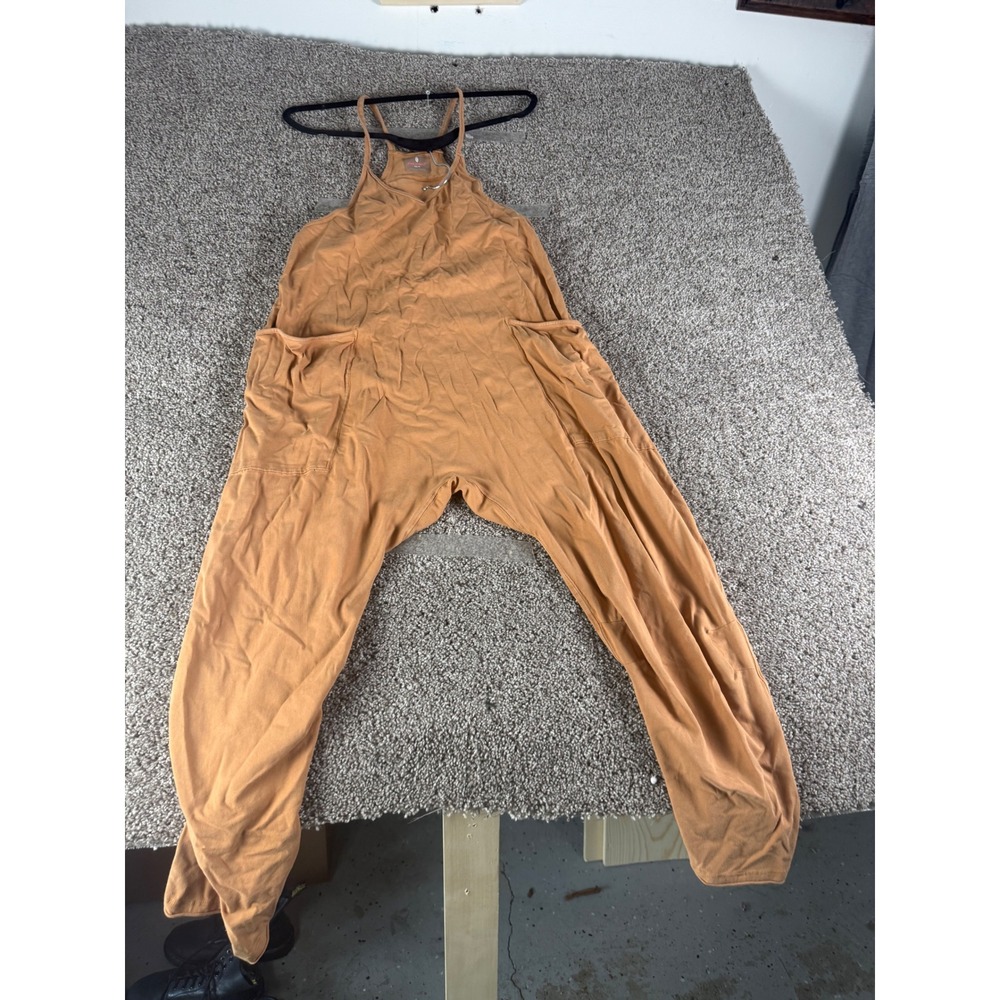 Free People FP Movement Hot Shot Onesie Jumpsuit Ginger Orange XS TP